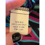 Amanda Uprichard  Blue Chevron Print Silk Sleeveless Fit And Flare Mini Dress‎ XS Photo 7