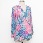 Lilly Pulitzer Elsa Silk Top Lilac Thistle XS Photo 6