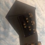 ZARA Stylish Black Belt with Gold Studs Photo 2