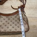 Dooney & Bourke Vintage Dooney Bourke Brown Signature‎ Canvas Leather Bucket Satchel Handbag Photo 9