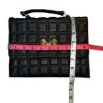 Charles David Quilted Black Bow Satchel Bag | Faux Leather Red Lining Top Handle Photo 11