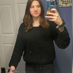 HYFVE black cable knit pullover long sleeve sweater M Photo 0