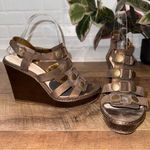 Coach Mallorie Bronze Strappy Wedge Platform Sandals in Size 8.5 Photo 14