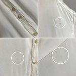 Urban Outfitters  Blouse White Semi-Sheer Long Sleeve FLAWS Size Medium Women Top Photo 4