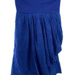 Susana Monaco ‎ blue silk ruched dress size 4 Photo 0