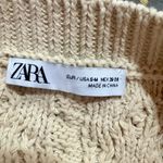 ZARA  Cream Beaded Cable Knit Sweater Vest Photo 8