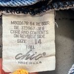 Vintage Chic Cutoff Jean Shorts Baggy Medium Wash High Waisted Mom Frayed Denim Blue Size 14 Photo 6