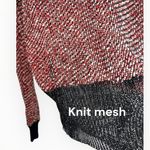 Alexander Wang knit Metallic black red pullover crewneck sweater top jumper Sm Photo 7