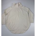 Athleta  colorblock wool blend soft turtleneck‎ sweater boxy slits M Oversized Photo 0