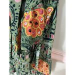 TAJ BY SABRINA Dress M Margaret Mini Wrap Dress M Embroidered $525 Green Size undefined Photo 3