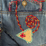 New Direction New Directions Women’s Boho Indie Embroidered Embellished‎ Denim Vest Size M Photo 6