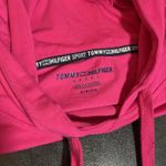 Tommy Hilfiger Sport Size Small Pink Logo Pullover Shirt Hooded Long Sleeve Photo 3