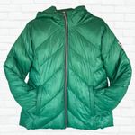 Guess Women’s Large Kelly Green Hooded Quilted Puffer Jacket Coat Fall/Winter Photo 0