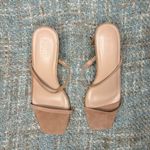 FARYL by Farylrobin Analisa Suede Heeled Sandals in Natural Tan Size 9 Photo 6