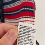 American Eagle Navy Blue White Red Striped Ribbed Henley Americana Sweater Tank Photo 7