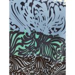 Chico's Size Small (0) Blue & White Lined Swirl Abstract Boat Neck Shift Dress Photo 2