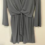 Topshop Women’s Tiffany Knot Long Bell Sleeve Mini Dress Black Size 8 NWT Photo 2