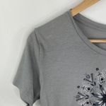 Columbia Grey Graphic Short Sleeve Crop Top Size Large Photo 1