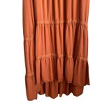 Baltic Born  Maxi Dress XL‎ Burnt Orange Flutter Sleeve Tiered Boho Chic Prairie Photo 7