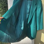 L.L.Bean Vintage Green Wool Blazer Photo 3