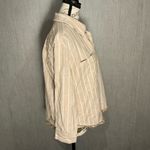 Liverpool  Women’s Tan Striped Button Down Shirt Size Medium Photo 2