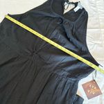 Ava & Viv  Elegant Black linen blend Halter Dress NWT Photo 3