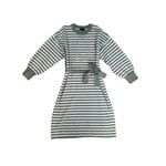 Ann Taylor NWT  Striped Belted Sweater Midi Dress Seafoam/White XXL Long Sleeve Photo 2
