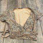 Brandy Melville  Leopard Print Wrap Top Photo 0