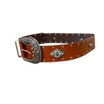 Chico's Chico large rhinestone and studs embossed buckle belt Photo 1