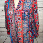 Kut From The Kloth NWT Kut from the Kloth Blouse Small KFTK Button front shirt Boho Paisley Sheer Photo 0