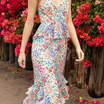 Yumi Kim  Kaia Maxi Dress Kingston Garden Ivory Floral Size 4 Cocktail Party Photo 0