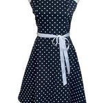 Pulse Vintage Fit & Flare Black & White Polka Dot Dress Size Med W/ Crinoline Photo 0