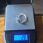 Natural Black Spinel Sterling Silver Infinity Ring Size 6 Photo 6