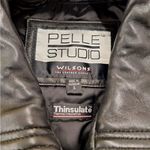 wilson's leather Men’s S soft supple Pelle Studio Black Leather Trench Coat Photo 5