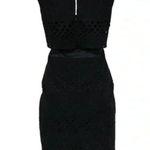 Kay Unger Black Eyelet Sleeveless Sheath Dress Size 6 Photo 1