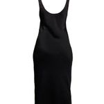 Black Scoop Neck Satin Dress Size M Photo 1