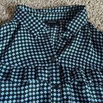 Who What Wear Women’s Navy Pioneer Button Uo Blouse Medium Photo 10