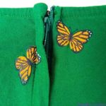 Unique Vintage  X GB Butterfly‎ And Daisy Flowers Green Dress, size L Photo 8