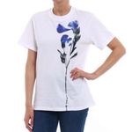 Golden Goose ‎ Golden Tee with blue flower print White Shirt Womens Size Large Photo 0