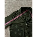 Madewell Jacquard Dot Pajama Shirt Button Down Blouse Green Size Small Photo 6