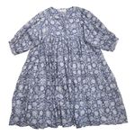 NWT Daughter's of India Kyra Midi in Blue Iris Floral Cotton Dress XXL 2XL Photo 1