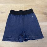 Free People Movement Free People The Way Home Navy Blue Ribbed Shorts Photo 1