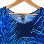 Clara Sunwoo Sun Woo Navy Blue Tropical Kerchief Angle Hem Tunic Top Travel M Size M Photo 1