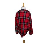 Victoria's Secret Long Sleeve Button Up Red Black Plaid PJ Pajama Top Shirt L Photo 2