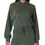 Sweaty Betty NWT  Green Sand Wash Cloud Weight Cropped Hoodie Oversized Size M Photo 6