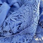 Taylor Periwinkle Blue Maxi Lace Dress With Corset Lace Up Back size 16 NWT Photo 13