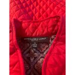 Briggs New York  Red Quilted Jacket with Print Lining Petite Size Small Photo 3