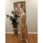 J.Jill Womens Ditsy Floral Sleeveless Midi Shift Dress Size 14 Orange Collarless Photo 3