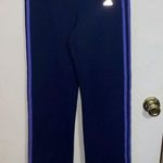 Adidas  WOMENS ATHLETIC YOGA PANTS 3 STRIPE DARK BLUE SIZE L Photo 0