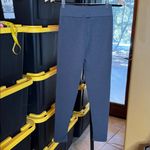 Black Cat Logo Fleece Lined Gray Leggings Super Warm Cozy Winter Pants Sz Small Photo 6